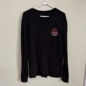 O'Neill Black Long Sleeve Tee with Red Emblem